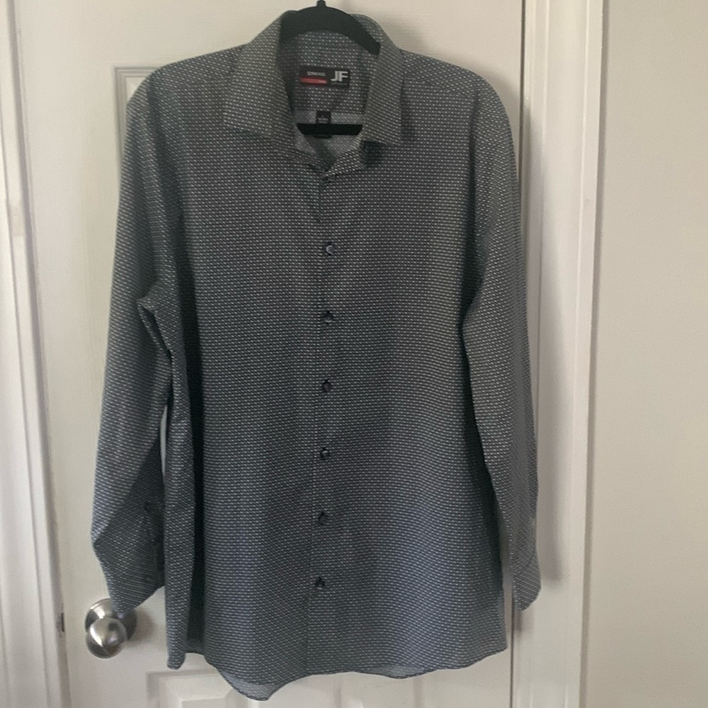 jf j.Ferrar Men's Dress Shirt Size L 16-16 1/2, 32-33  #395